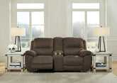 Orleans Furniture - Ashley Furniture - Next-Gen Gaucho Living Room - DBL Rec Loveseat w/Console / Espresso - 5420494